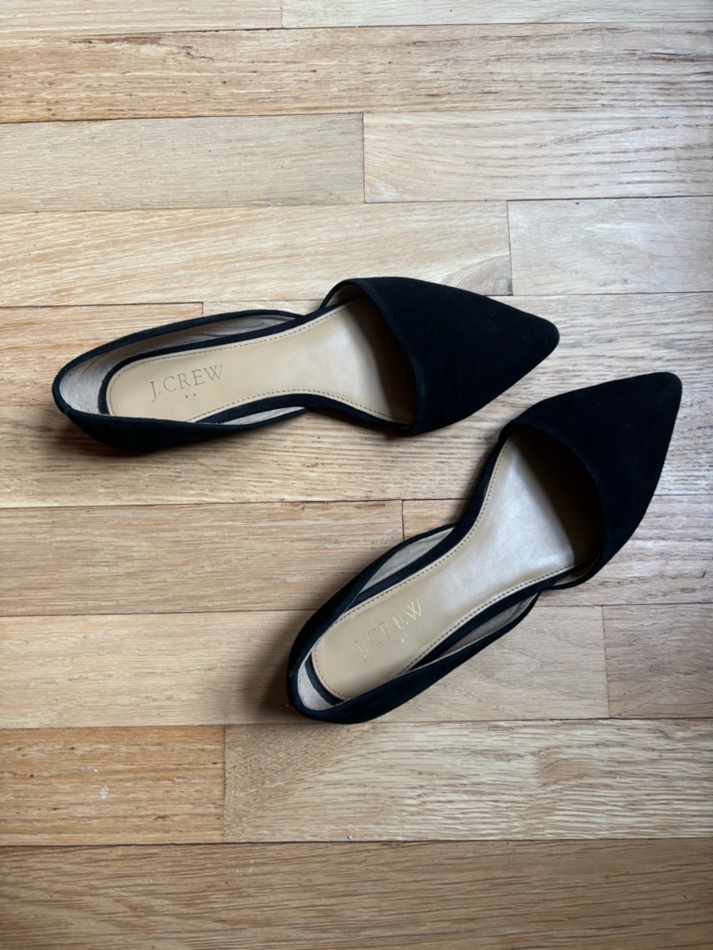 SOLD J. Crew Pointed Toe Black Flats